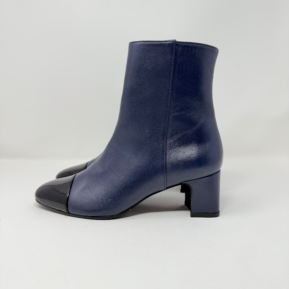 New Stuart Weitzman Milla 60 Leather Bootie Blue Sz 7.5 - Picture 6 of 15
